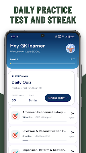 US History Quiz Practice Screenshot 0