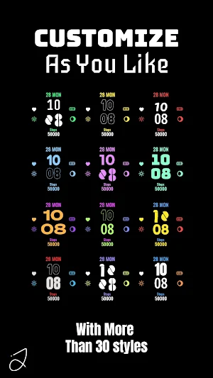 Simple Icons Watch Face Screenshot 3
