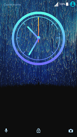 Girl in the neon rain | Xperia™ Theme Screenshot 1