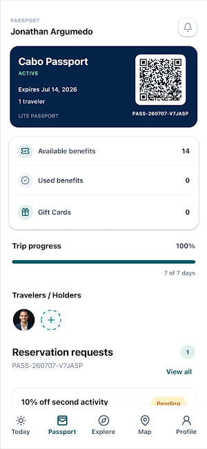 Cabo Passport Screenshot 1