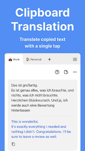 ClipTranslate - One Tap Trans Screenshot 0