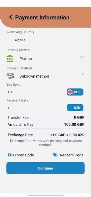 TS Money Transfer Screenshot 1