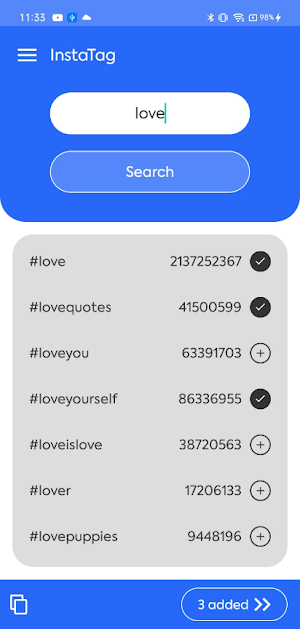 InTags - Quick Insta Tag Finder Screenshot 0