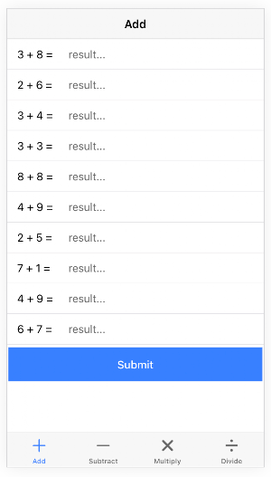 Simple Math Ionic Screenshot 0
