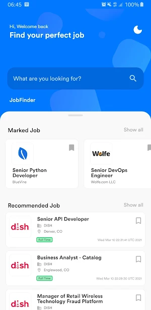JOB FINDER — Find Your Perfect Job Screenshot 0