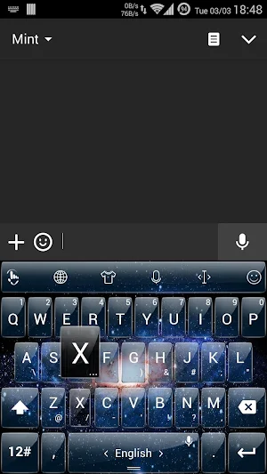 Keyboard Theme MilkyWay Screenshot 1