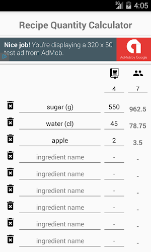 Recipe Quantity Calculator Screenshot 1