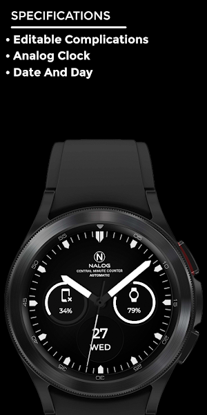 Nighty Analog 11 - watch face Screenshot 3