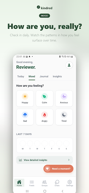 Kindred: Mental Health & Mood Screenshot 2