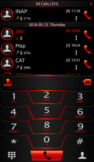 Theme Darkcity red Rocketdial Screenshot 0
