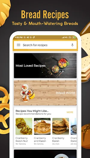 Bread Recipes Screenshot 0
