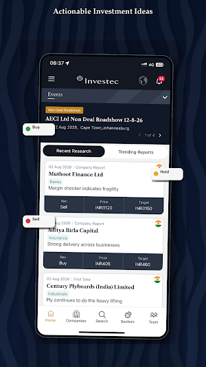 Investec Research Portal Screenshot 1