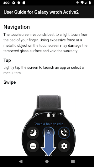 User Guide for Galaxy Watch Active 2 Screenshot 1