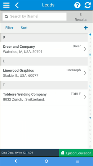 Epicor CRM Screenshot 1