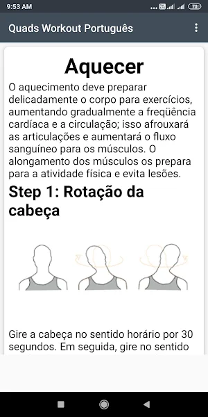 Quads Workout Português Screenshot 0