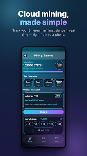 ETH Cloud Mining Screenshot 1