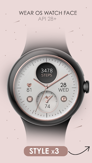 White Rose Gold watch face Screenshot 0