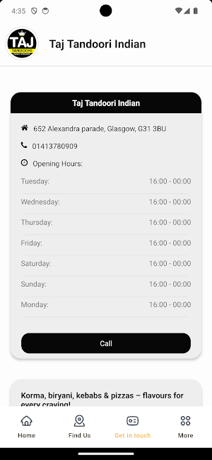 Taj Tandoori Indian Takeaway Screenshot 2