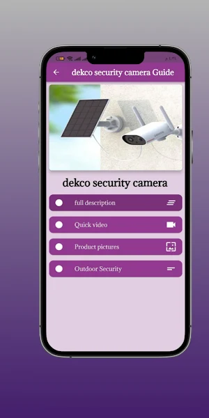 Dekco security camera Guide Screenshot 2