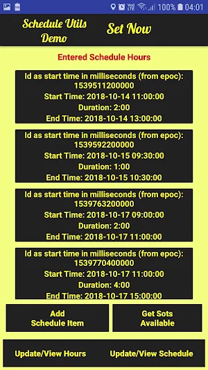 Schedule Utilities Screenshot 1