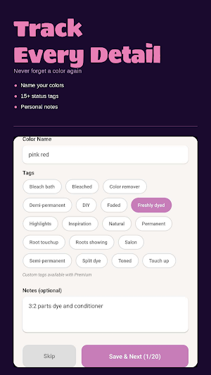 Hair Dye Tracker & Journey Screenshot 2