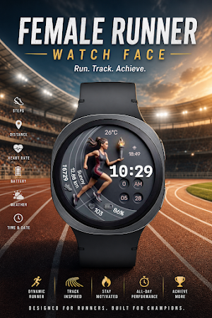 Female Runner: Wear OS Watch Screenshot 1