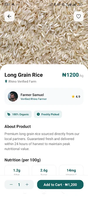 MyRhino Foods Screenshot 1