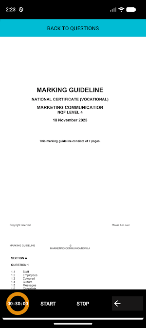 TVET NCV Marketing Communicati Screenshot 1