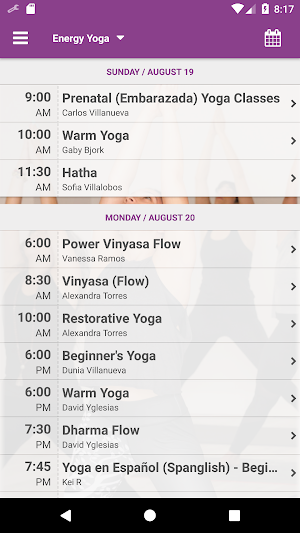 Energy Yoga and Wellness Screenshot 2