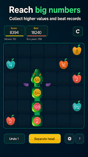 HeadShift: 2048 Snake Puzzle Screenshot 3
