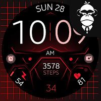 Dream 128 Red sport watch face
