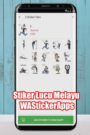 Stiker Lucu Melayu - WAStickerApps Screenshot 0