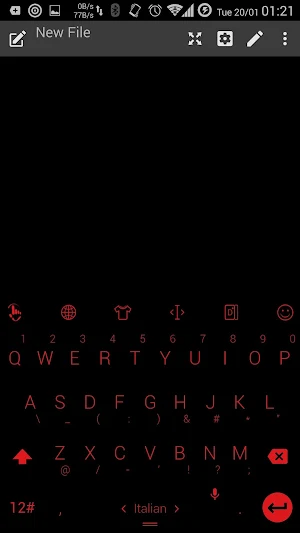 Keyboard Theme Flat Black Red Screenshot 0