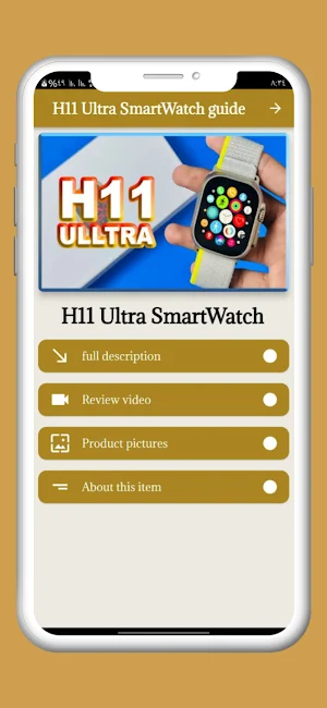 H11 Ultra Smart Watch Guide Screenshot 0