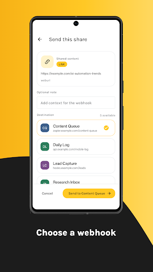 ShareToWebhook Screenshot 2
