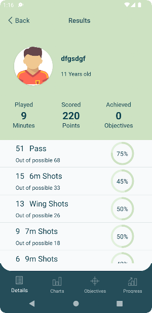 Handball StatKeeper Screenshot 2