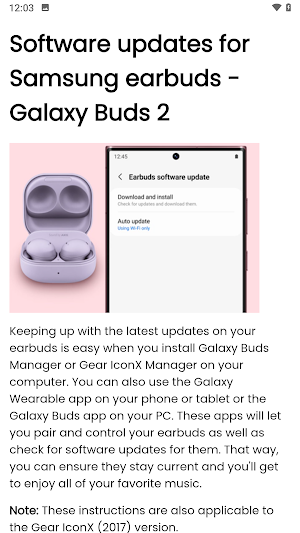 Galaxy Buds 2 App Hint Screenshot 0