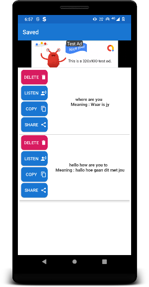 English To African translator Screenshot 2