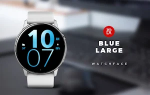 Blue Large Watch Face Screenshot 0