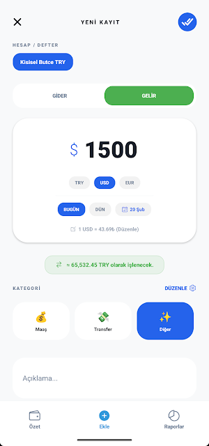 Expara: Bütçe ve Gider Takibi Screenshot 1