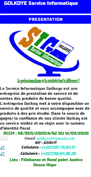 GOLKOYE SERVICE INFORMATIQUE Screenshot 1