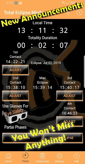 Solar Eclipse Timer Screenshot 2