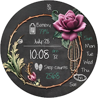 BFF73- Blackboard Art Flower
