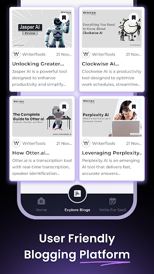 Writertool - Blogging Platform Screenshot 2