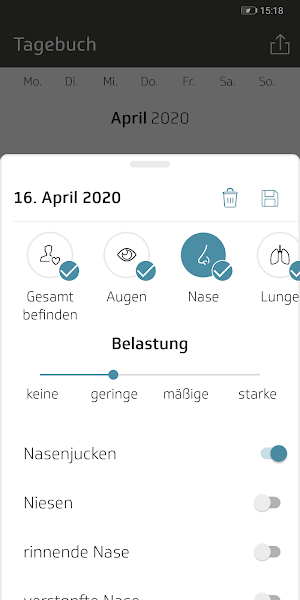 Husteblume - die Allergie-App der Techniker Screenshot 1
