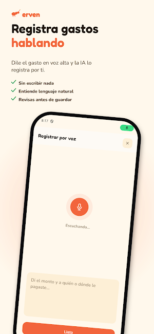Erven - Finanzas personales Screenshot 2