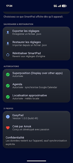 EasyPad - Accès facile Screenshot 1