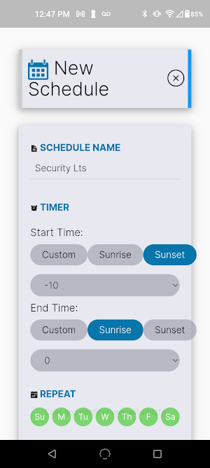 BlueSpring Controls Screenshot 2