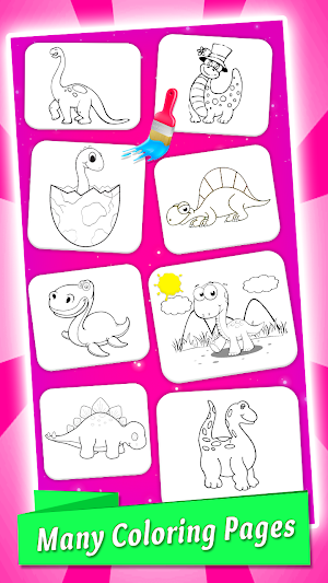 Dinosaurs Coloring Book & Drawing Game Screenshot 1