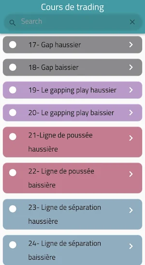 Cours de trading Screenshot 2